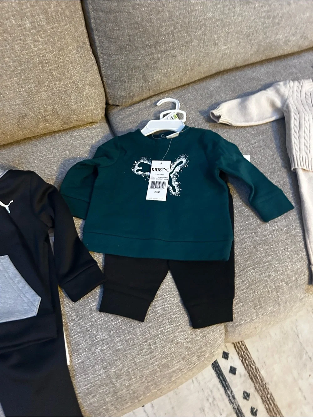 Puma Black & Gray Hoodie and Joggers Kids Set - Picture 5 of 7